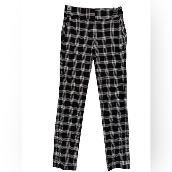 Worthington Slim Leg Window Pane Plaid Pants - Picture 1 of 6